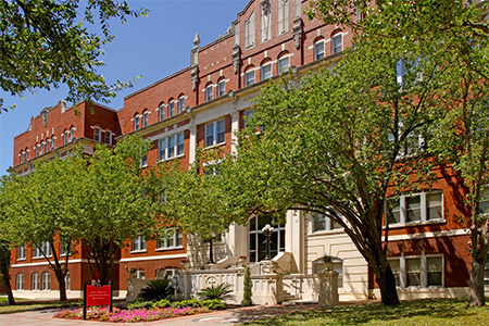 Outside UIW Administration building