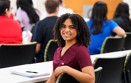 School of Osteopathic Medicine student posing in class